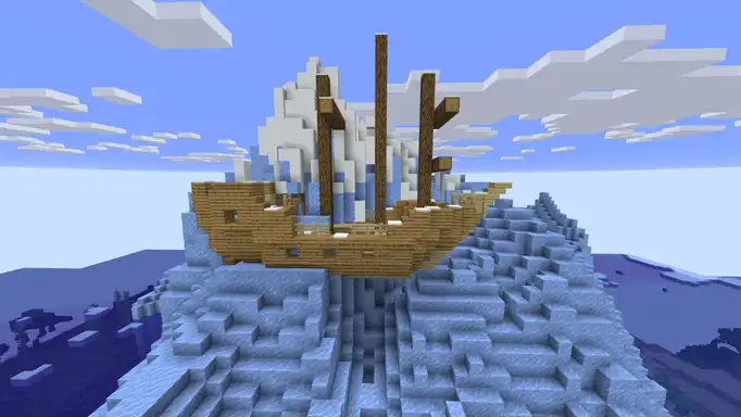 Корабль на айсберге для Майнкрафт