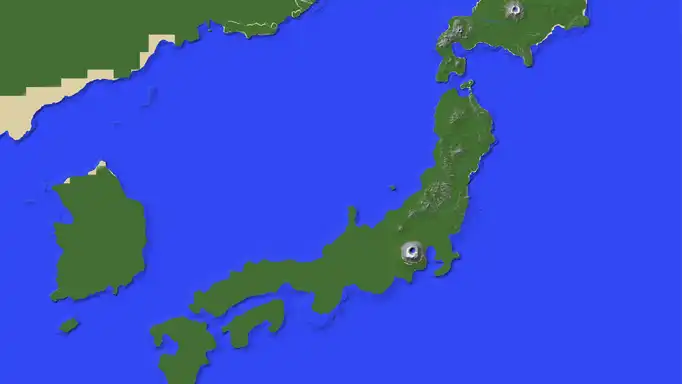 Карта Япония, республика Корея и приморье для Майнкрафт