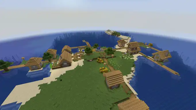 Острова с деревнями для Майнкрафт