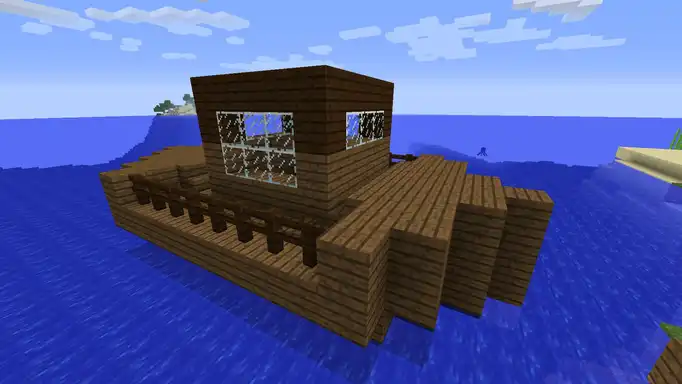 Как построить корабль в Майнкрафте