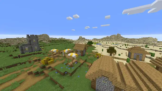 Деревня, башня и портал для Майнкрафт
