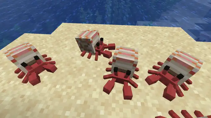 Cute Hermit Crabs (мод на раков) для Майнкрафт