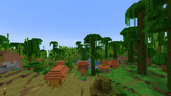 Деревня в бамбуковых джунглях для Майнкрафт