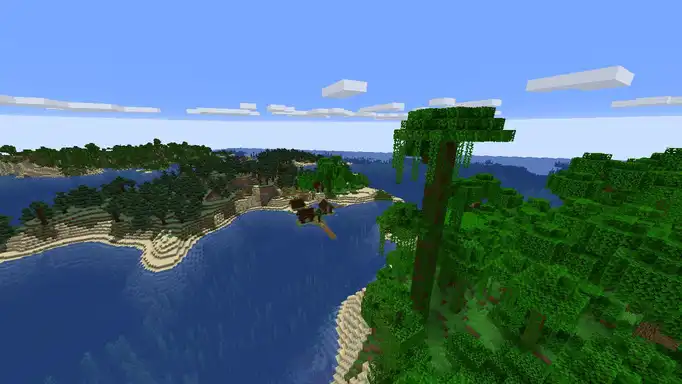 Небольшой остров с двумя поселениями для Майнкрафт
