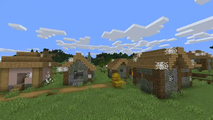 Заброшенная деревня, башня и портал для Майнкрафт