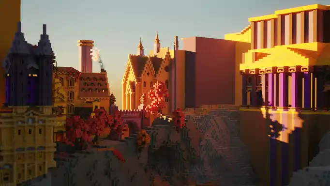 Guelder: город, созданный на стриме для Майнкрафт
