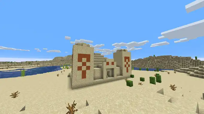 Большая пустыня и храм для Майнкрафт