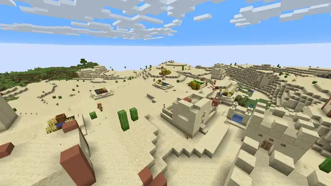 Пустынные деревни с шахтами для Майнкрафт
